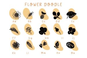 Alternative view of Flower Doodle Font