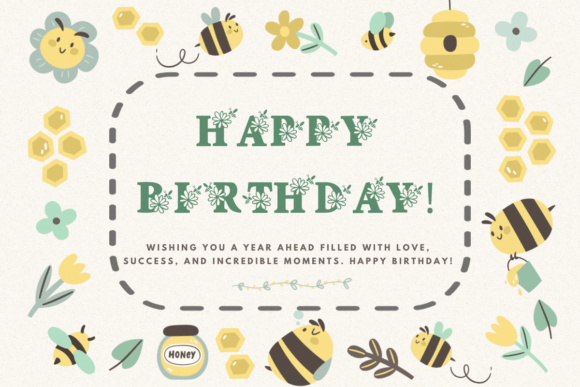 Flower and Bee Font - Image 5