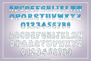 Alternative view of Four Snow Font