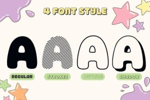 Alternative view of Fox Mochi Font