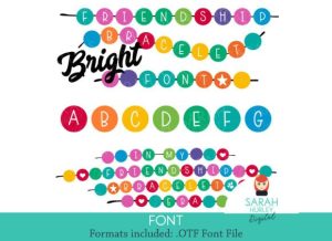 Friendship Bracelet Bright Font