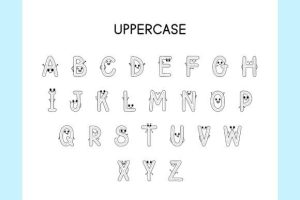 Alternative view of Funny Face Tracing Font