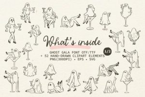 Alternative view of Ghost Gala Font