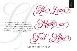 Alternative view of Glastone Font