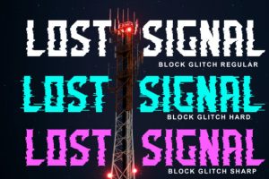 Alternative view of Glitch Font