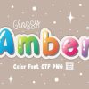 Glossy Amber Font