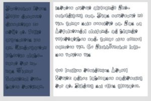 Alternative view of Going Island Font