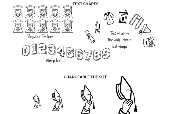 Graduation Doodle Font - Image 4