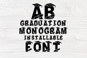 Alternative view of Graduation Monogram Font
