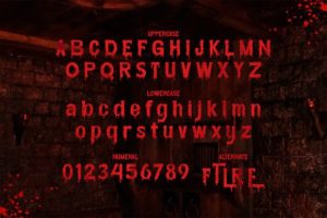 Alternative view of Grimes Blood Font