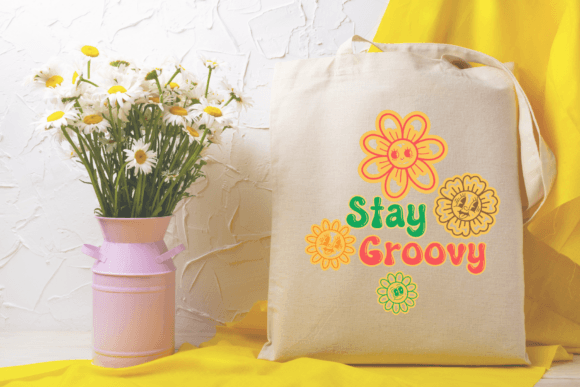 Groovy Retro Flowers Font - Image 2