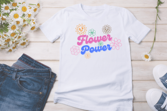 Groovy Retro Flowers Font - Image 3