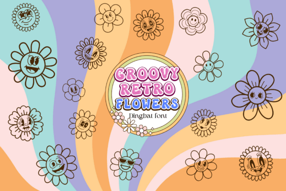Groovy Retro Flowers Font