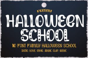 Alternative view of Halloween School Font