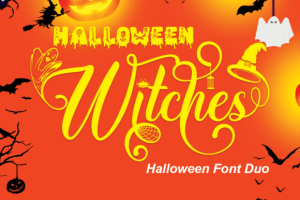 Halloween Witches Duo Font