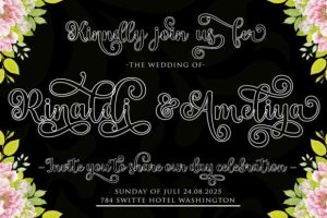 Alternative view of Happy Asitha Script Font