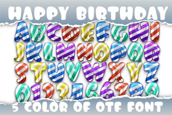 Happy Birthday Font - Image 7
