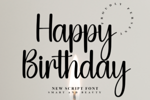 Happy Birthday Font