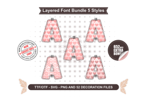 Alternative view of Happy Layered  Font