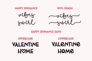 Alternative view of Happy Romance Font