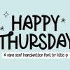 Happy Thursday Font