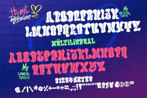 Alternative view of Heart Font