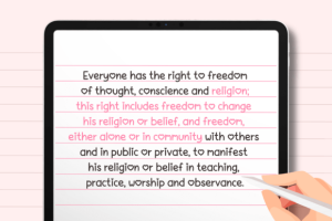 Alternative view of Heart Words Font