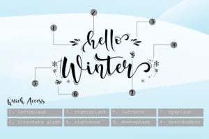 Alternative view of Hello Winter Font