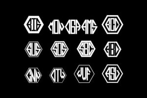 Alternative view of Hexagonal Monogram Font