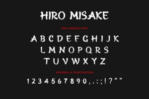 Alternative view of Hiro Misake Font