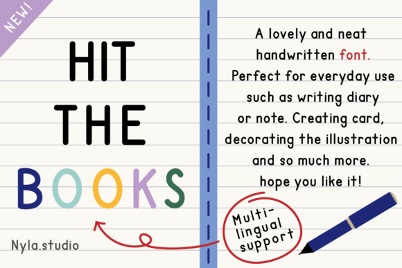 Hit the Books Font