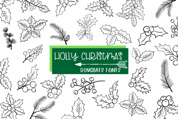 Holly Christmas Font