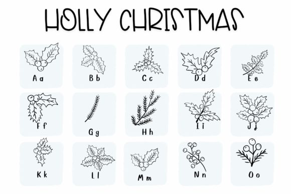 Holly Christmas Font - Image 2