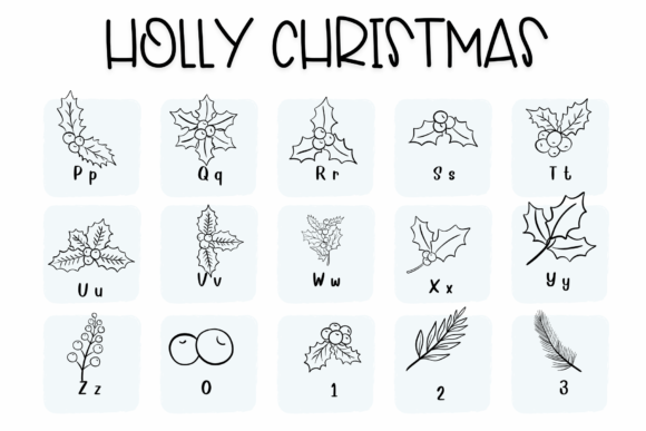 Holly Christmas Font - Image 3