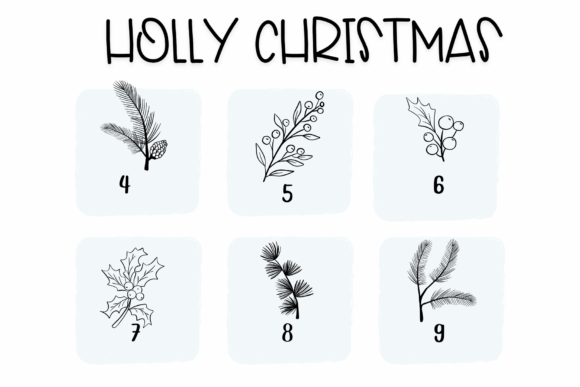 Holly Christmas Font - Image 4