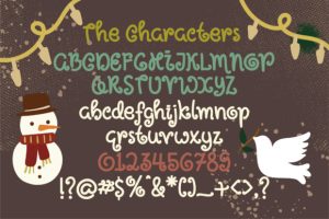 Alternative view of Holly Jolly Font