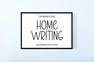 Home Writing Font