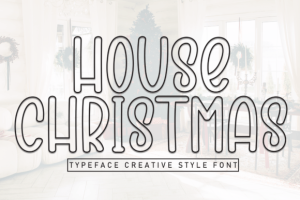 House Christmas Font