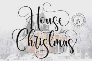 House Christmas Font