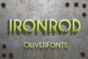 Alternative view of Ironrod Font