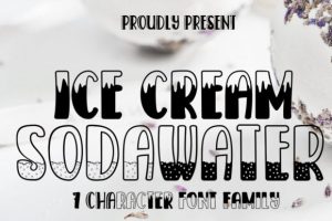 Alternative view of Ice Cream SodaWater Font