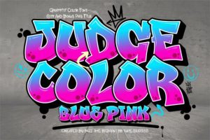 Judge Color Blue Pink Font