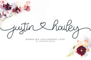 Justin Hailey Monoline Font Font