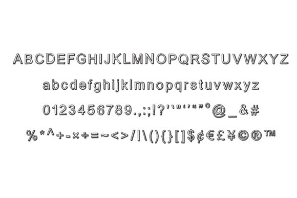 Kids 3D Outline Shade Font - Image 3