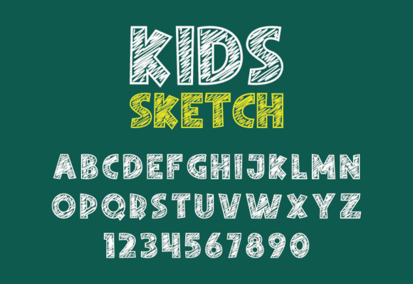 Kids Sketch Font - Image 2