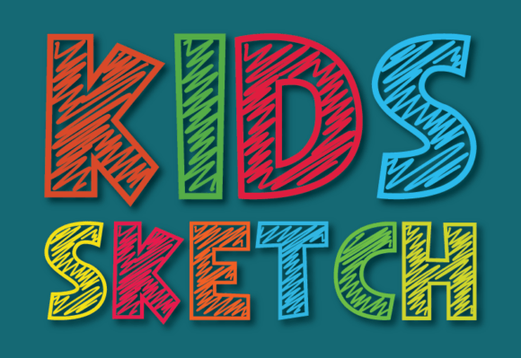 Kids Sketch Font - Image 3