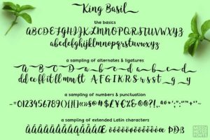 Alternative view of King Basil Font