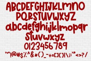 Alternative view of Koala Kisses Font