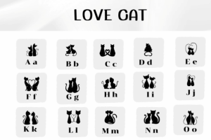 Alternative view of Love Cat Font
