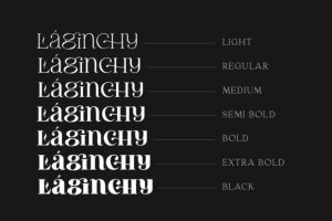 Alternative view of Laginchy Font